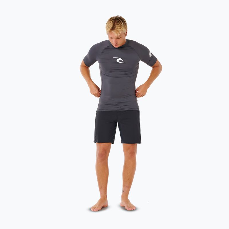 Koszulka do pływania męska Rip Curl Waves Upf Perf charcoal grey 2