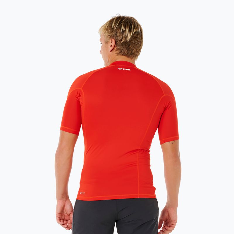 Koszulka do pływania męska Rip Curl Waves Upf Perf lava red 3