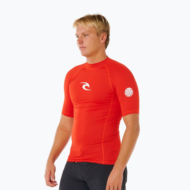 Koszulka do pływania męska Rip Curl Waves Upf Perf lava red 4