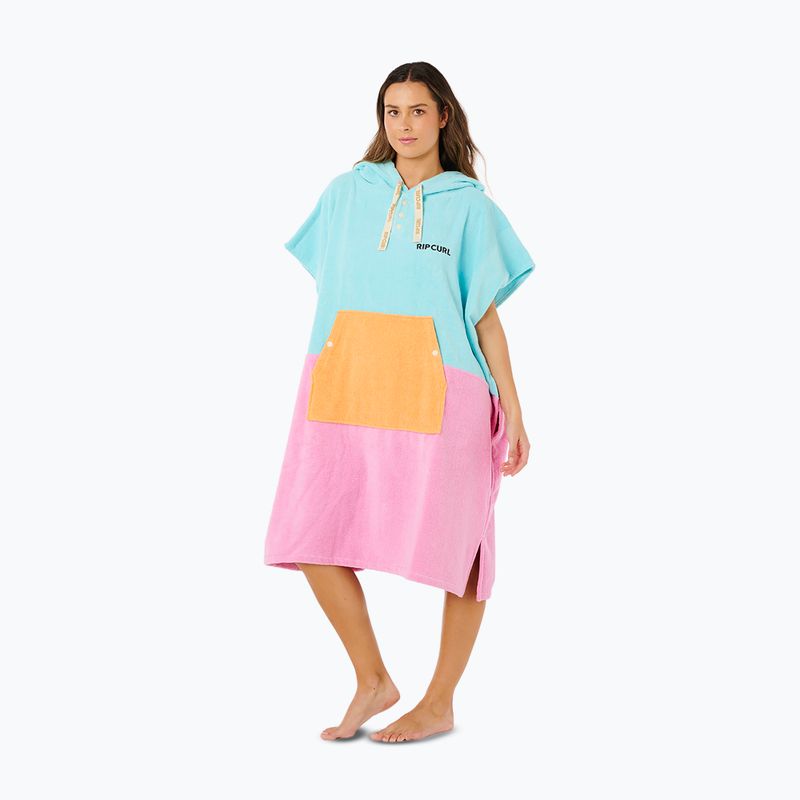 Ponczo damskie Rip Curl Premium Surf Hooded Towel light sea blue 3