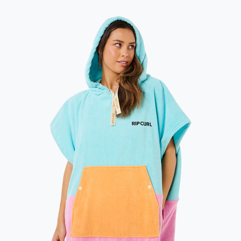 Ponczo damskie Rip Curl Premium Surf Hooded Towel light sea blue 5