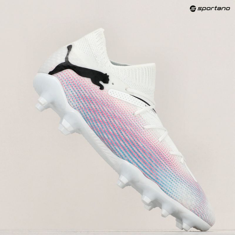 Buty piłkarskie dziecięce PUMA Future 7 Pro FG/AG Jr puma white/puma black/poison pink 9