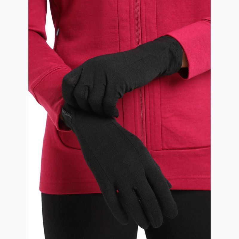 Rękawiczki trekkingowe icebreaker 200 Oasis Glove Liners black 3