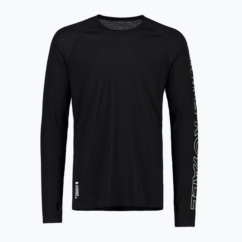 Longsleeve termoaktywny męski Mons Royale Temple Merino black 4