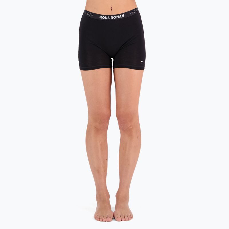 Bokserki termoaktywne damskie Mons Royale Hannah Merino Hot black 3