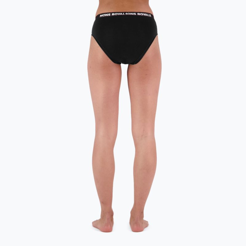 Majtki termoaktywne damskie Mons Royale FOLO Brief black 4