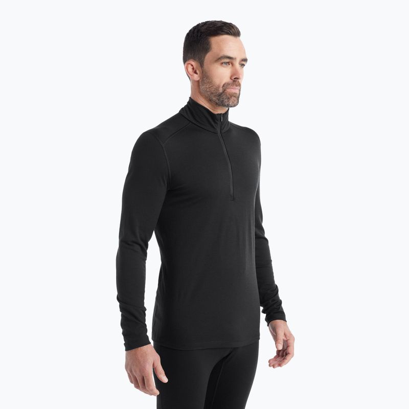 Longsleeve termoaktywny męski icebreaker 200 Oasis Half Zip black