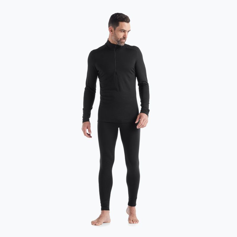 Longsleeve termoaktywny męski icebreaker 200 Oasis Half Zip black 2