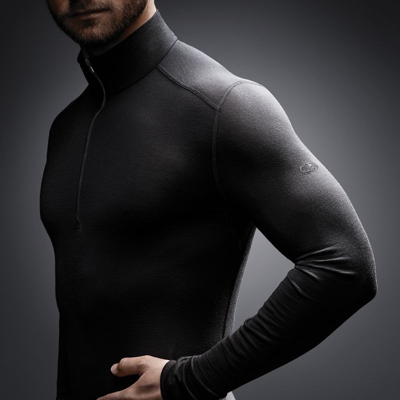 Longsleeve termoaktywny męski icebreaker 200 Oasis Half Zip black 11