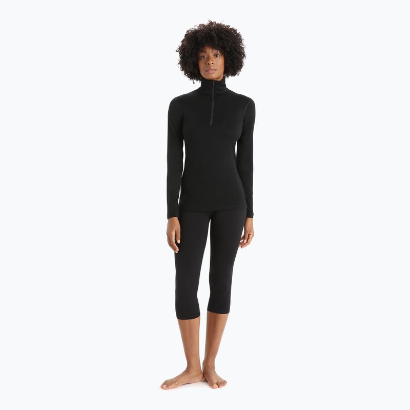 Longsleeve termoaktywny damski icebreaker 200 Oasis Half Zip black 2