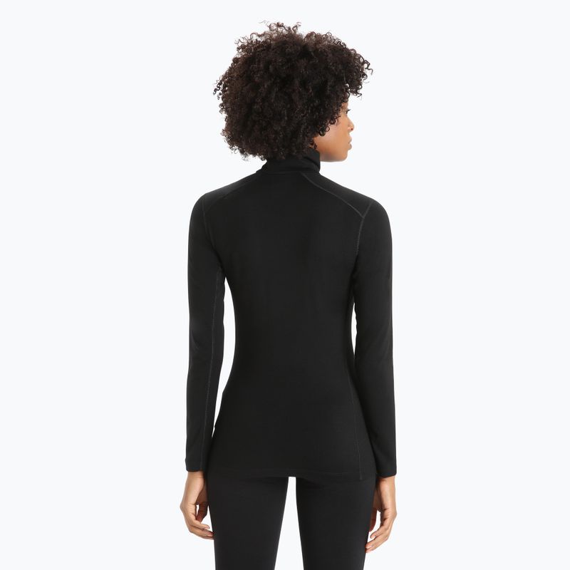 Longsleeve termoaktywny damski icebreaker 200 Oasis Half Zip black 3