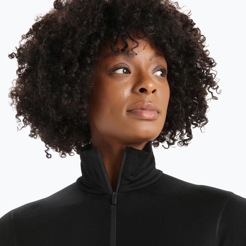 Longsleeve termoaktywny damski icebreaker 200 Oasis Half Zip black 4