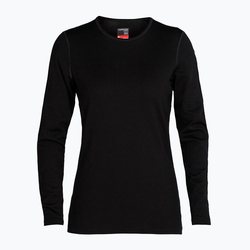 Bluza termoaktywna damska icebreaker 260 Tech Crewe black 6