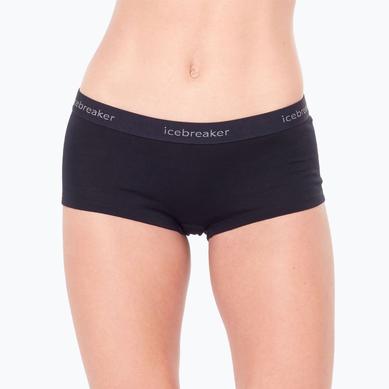 Bokserki termoaktywne damskie Icebreaker Merino 200 Oasis Boy Shorts black 5