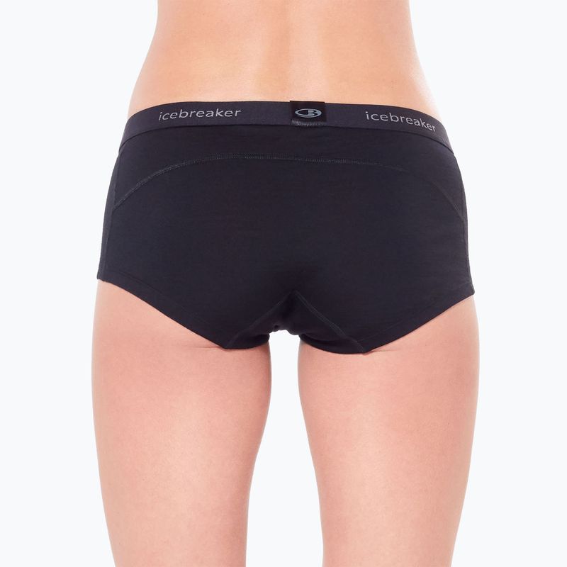 Bokserki termoaktywne damskie Icebreaker Merino 200 Oasis Boy Shorts black 6