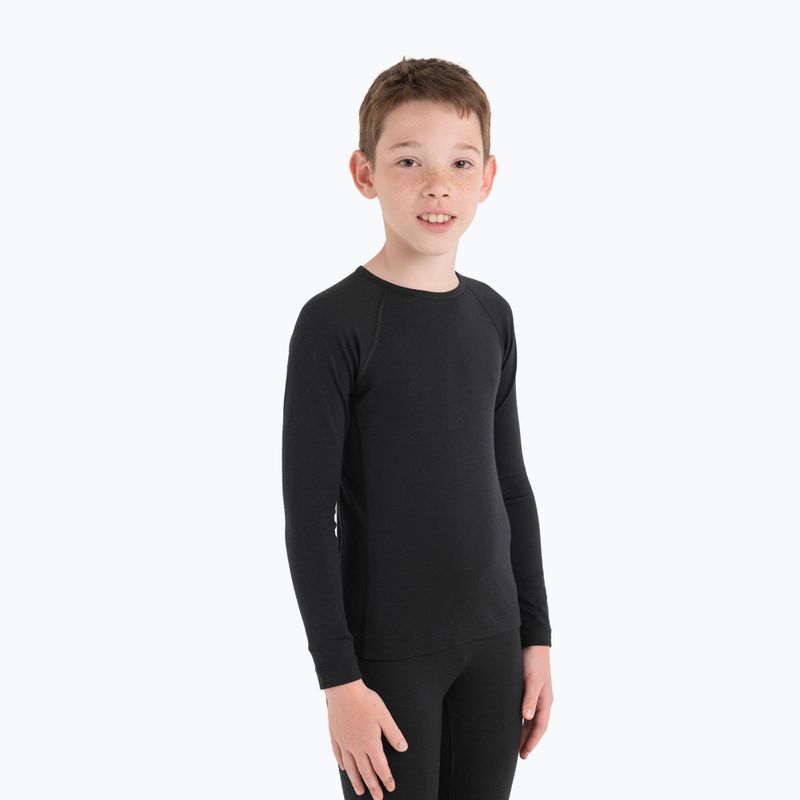 Bluza termoaktywna dziecięca icebreaker 200 Oasis Crewe black 2