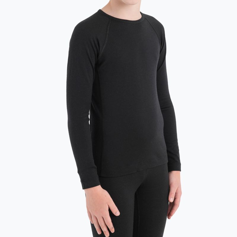 Longsleeve termoaktywny dziecięcy icebreaker 200 Oasis Crewe black 4