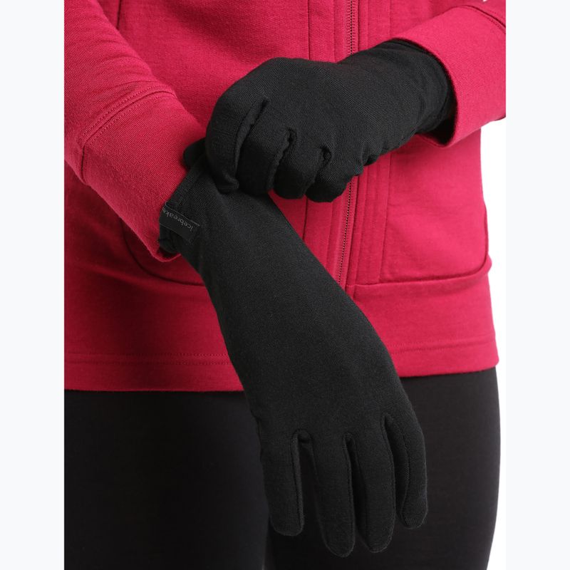 Rękawiczki trekkingowe icebreaker 260 Tech Glove Liners black 3