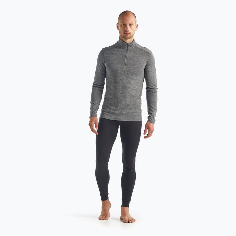 Longsleeve termoaktywny męski icebreaker 200 Oasis Half Zip gritstone heather 2
