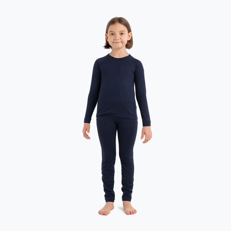 Longsleeve termoaktywny dziecięcy icebreaker Kids 200 Oasis Crewe midnight navy 2