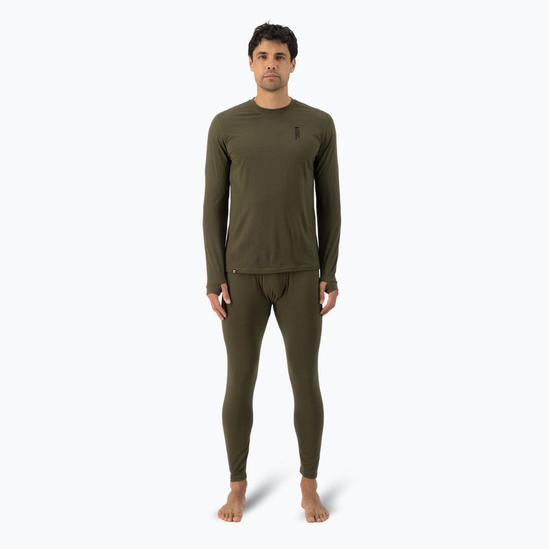 Longsleeve termoaktywny męski Mons Royale Cascade Merino Base Layer dark olive 2