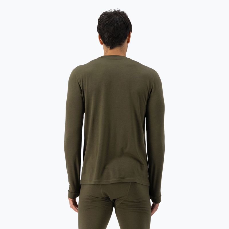 Longsleeve termoaktywny męski Mons Royale Cascade Merino Base Layer dark olive 3