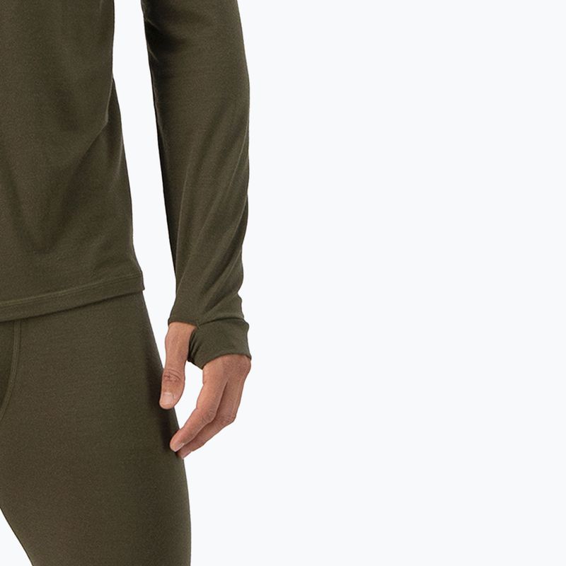 Longsleeve termoaktywny męski Mons Royale Cascade Merino Base Layer dark olive 4