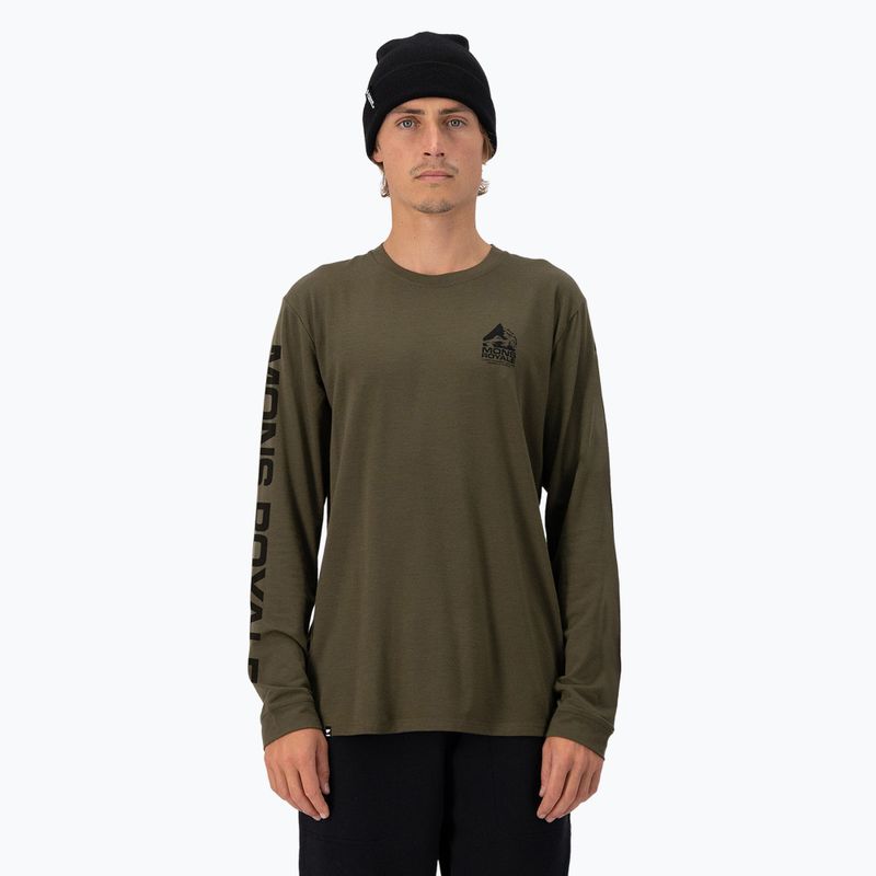 Longsleeve termoaktywny męski Mons Royale Icon dark olive