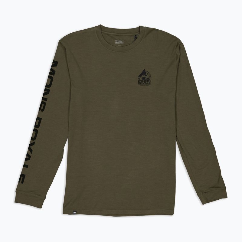 Longsleeve termoaktywny męski Mons Royale Icon dark olive 4