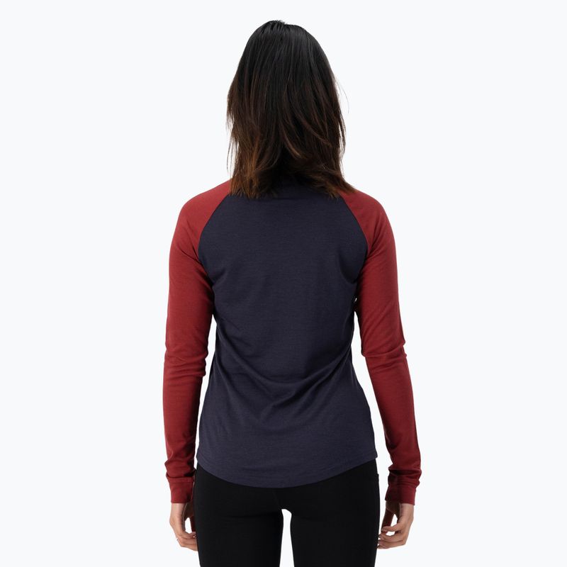 Bluza termoaktywna damska Mons Royale Icon Raglan cherry/ 9 iron 3