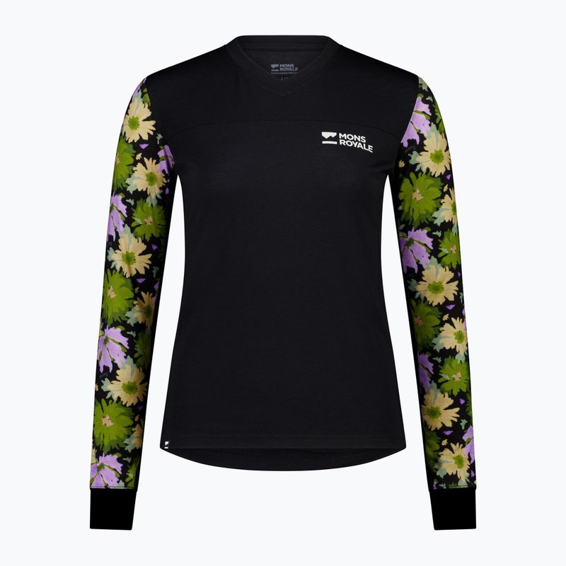 Longsleeve rowerowy damski Mons Royale Redwood Enduro VLS alpine bloom/ black 5