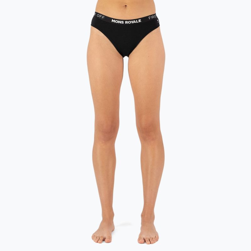 Majtki termoaktywne damskie Mons Royale Folo Merino Briefs black 2