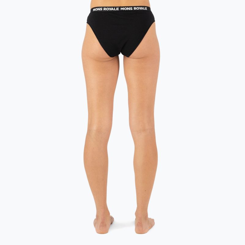 Majtki termoaktywne damskie Mons Royale Folo Merino Briefs black 3