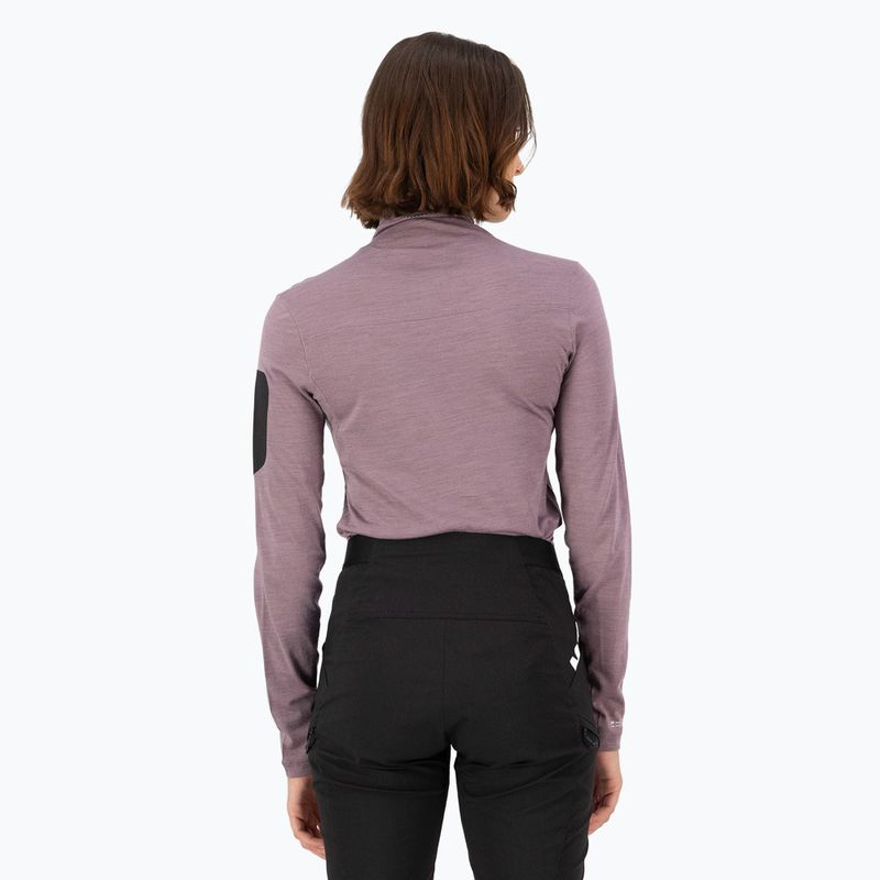 Longsleeve termoaktywny damski Mons Royale Diversion Mock Neck mauve 2