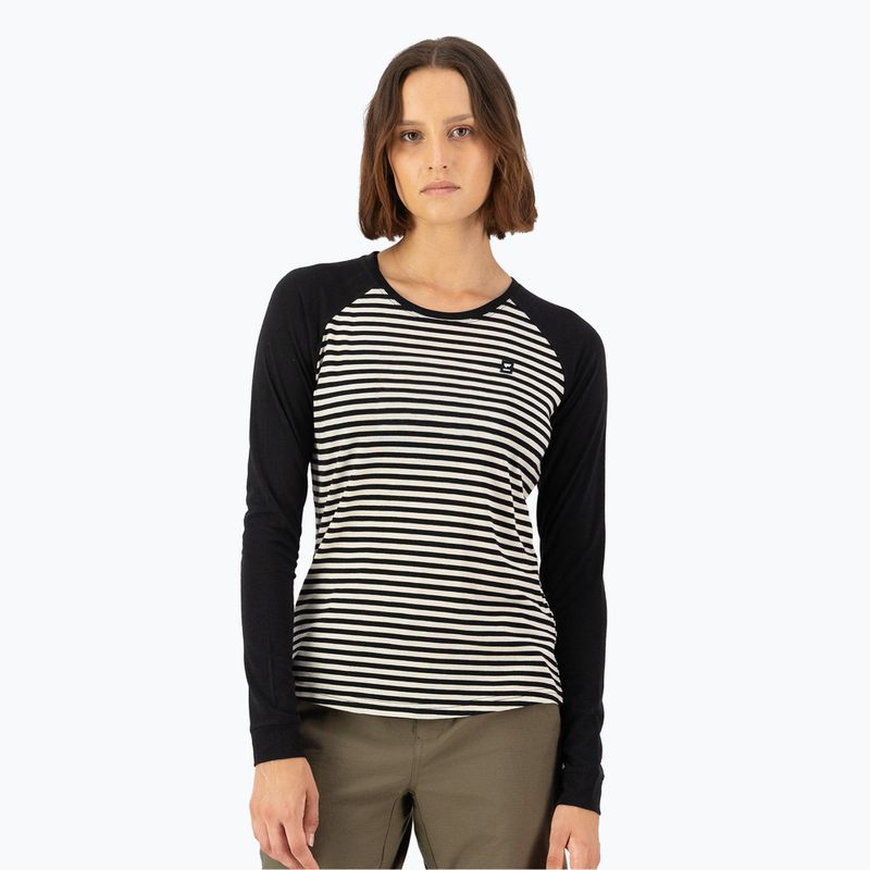 Longsleeve termoaktywny damski Mons Royale Icon Raglan mr stripe/black