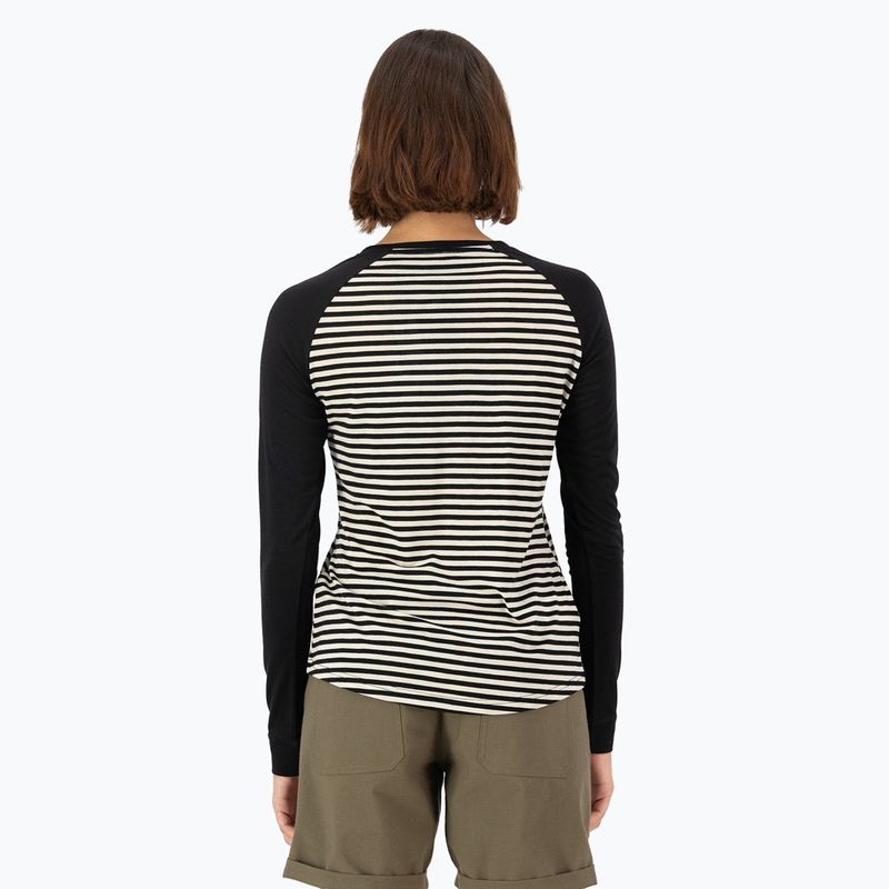 Longsleeve termoaktywny damski Mons Royale Icon Raglan mr stripe/black 2