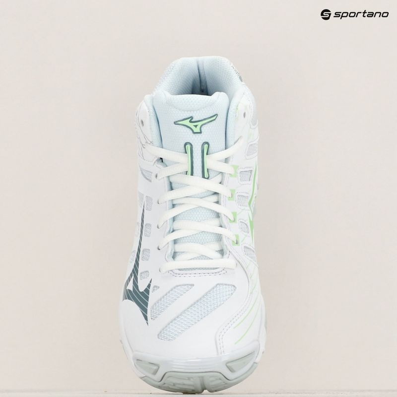 Buty do siatkówki damskie Mizuno Wave Voltage Mid white/glacial ridge/patina green 11