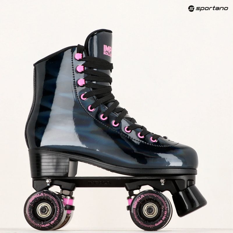 Wrotki damskie IMPALA Quad Skate black holographic 12