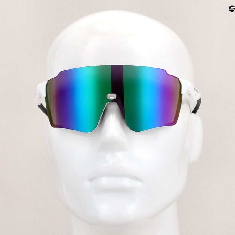 Okulary przeciwsłoneczne Red Bull SPECT Stun shiny white/smoke with purple-green mirror 9