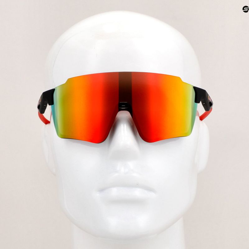 Okulary przeciwsłoneczne Red Bull SPECT Stun matt black/brown with red mirror 9