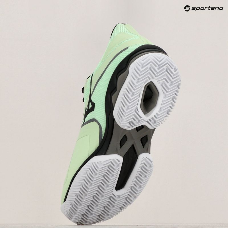 Buty do tenisa męskie Mizuno Wave Exceed Light 2 CC patina green/ black/ white 9