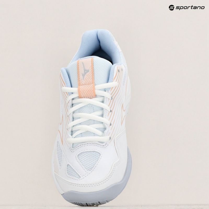 Buty do siatkówki Mizuno Cyclone Speed 4 white/peach parfait/halogen blue 9