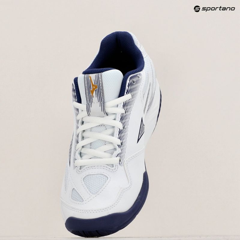 Buty do piłki ręcznej dziecięce Mizuno Stealth Star 2 Jr white/blueribbon/mpgold 9