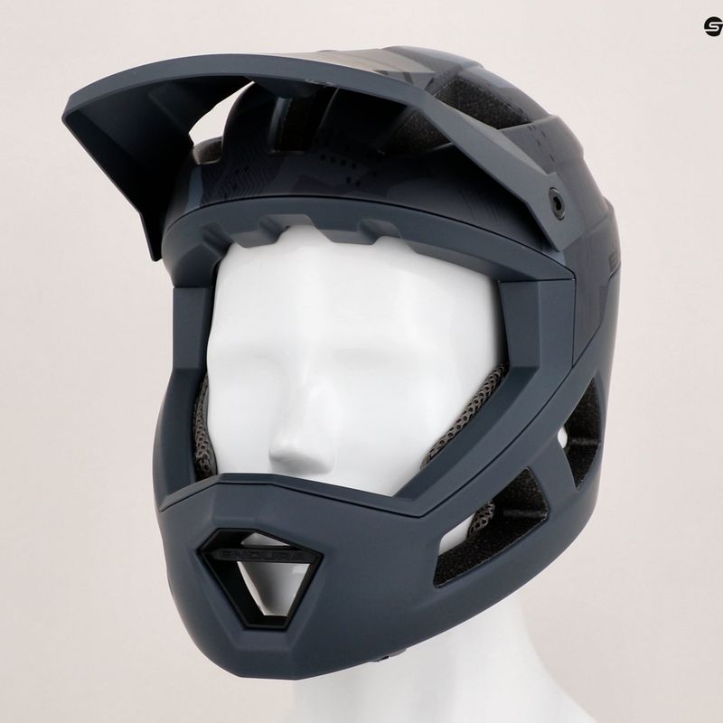 Kask rowerowy dziecięcy Endura Singletrack Full Face Youth grey camo 13