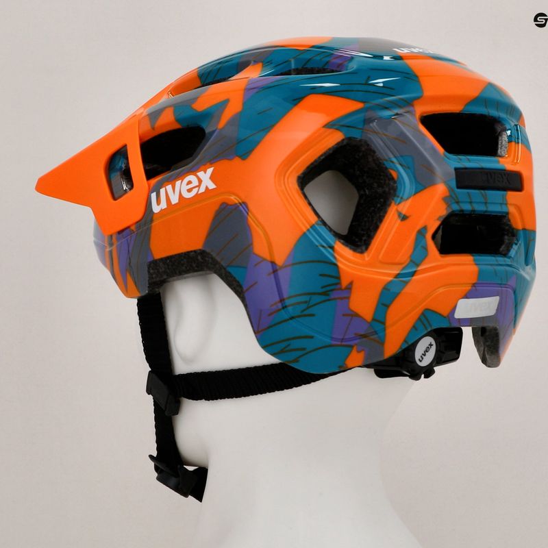 Kask rowerowy dziecięcy UVEX React Jr papaya camo 8