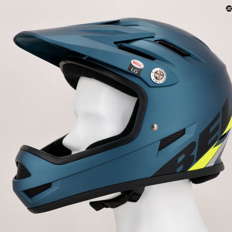 Kask rowerowy Bell Sanction matte blue/hi-viz 11