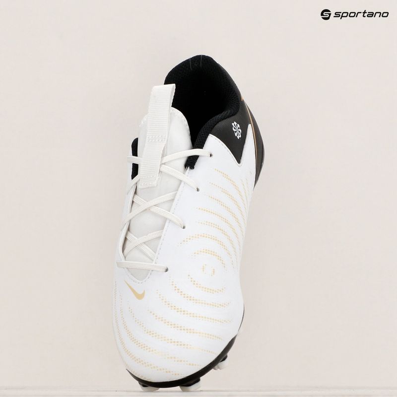 Buty piłkarskie dziecięce Nike Phantom GX II Academy FG/MG Junior white/metallic gold coin/black 9