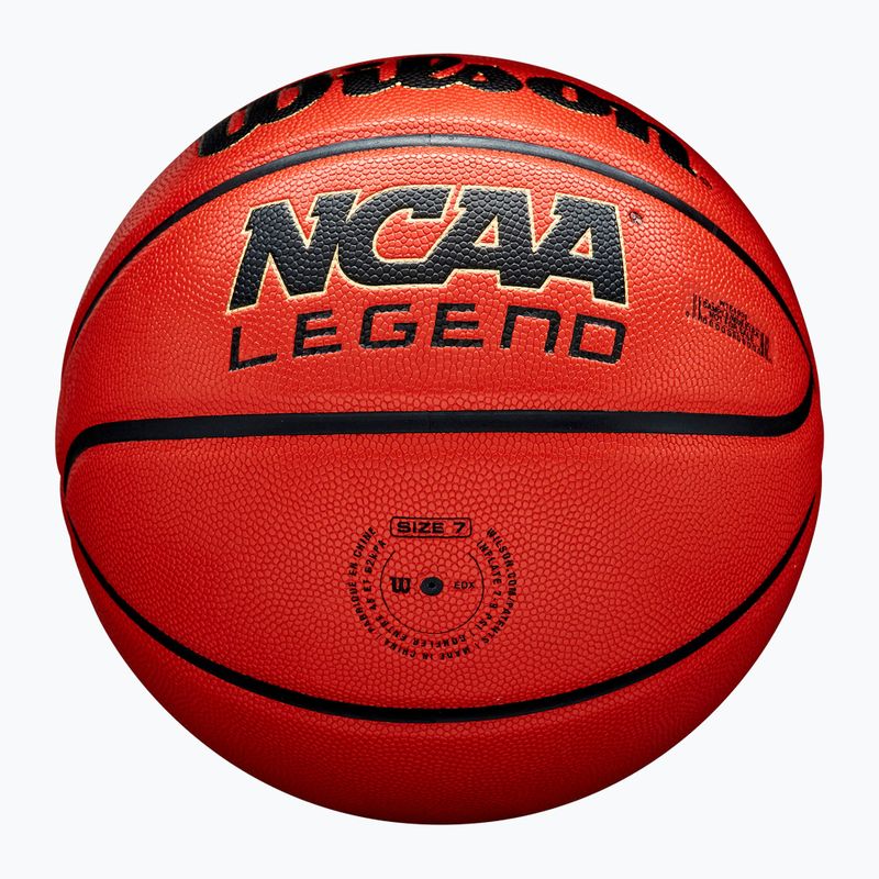 Piłka do koszykówki Wilson NCAA Legend orange/black rozmiar 6 6
