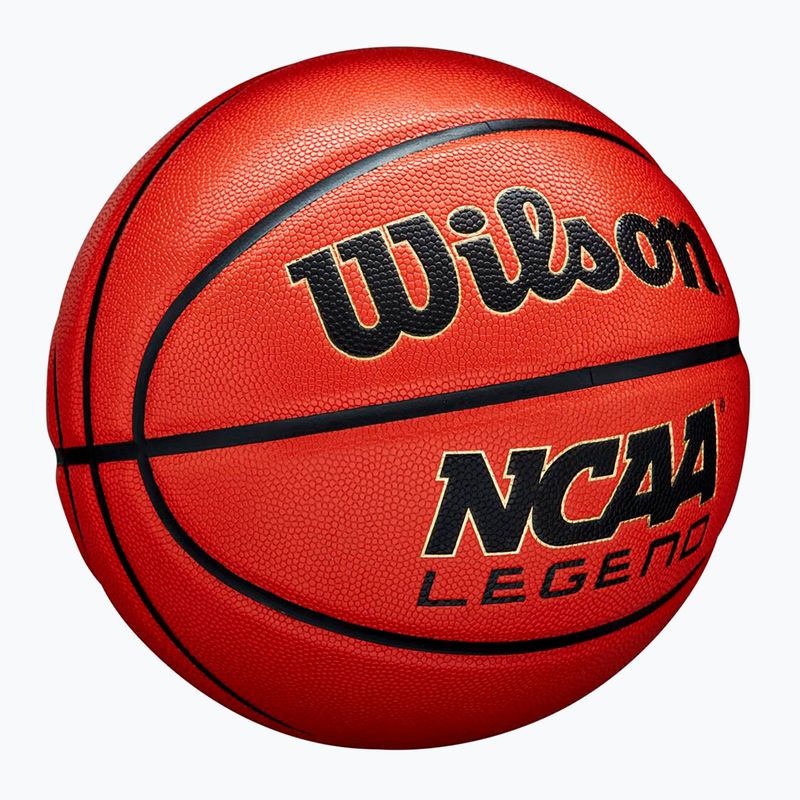 Piłka do koszykówki Wilson NCAA Legend orange/black rozmiar 5 2