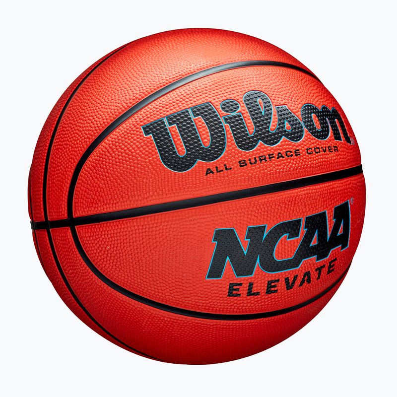 Piłka do koszykówki dziecięca Wilson NCAA Elevate orange/black rozmiar 5 2